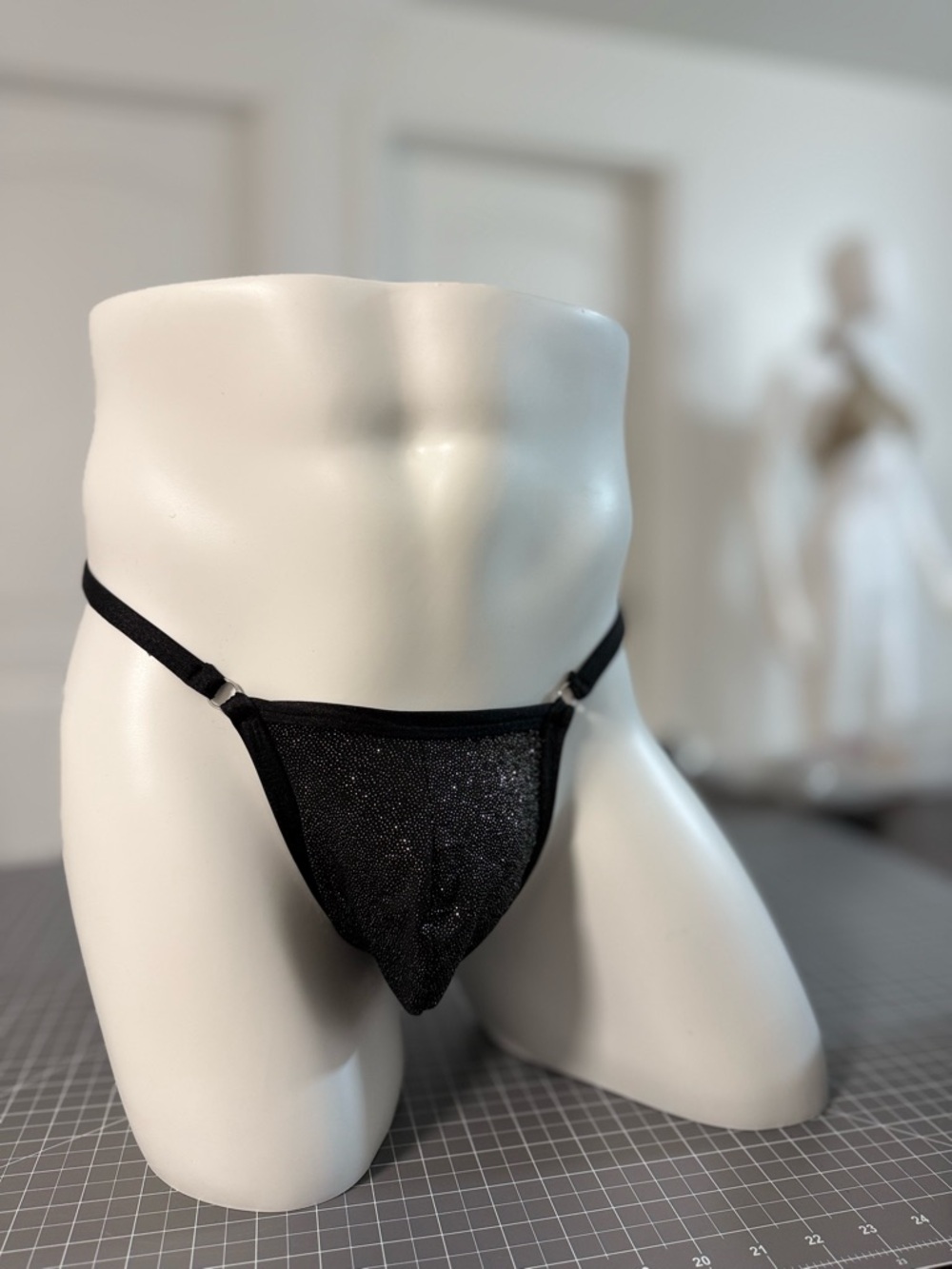 Sparkle Black Men's Thong